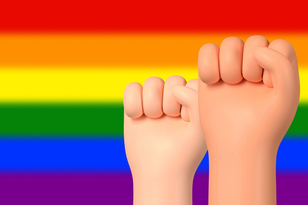 3D gay rights, element editable illustration