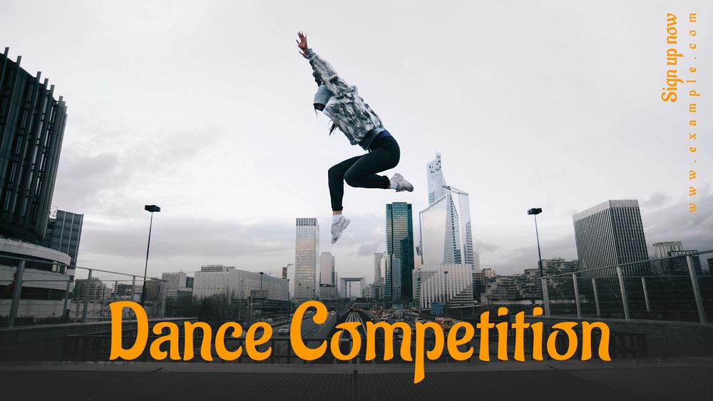 Dance competition blog banner template, editable text