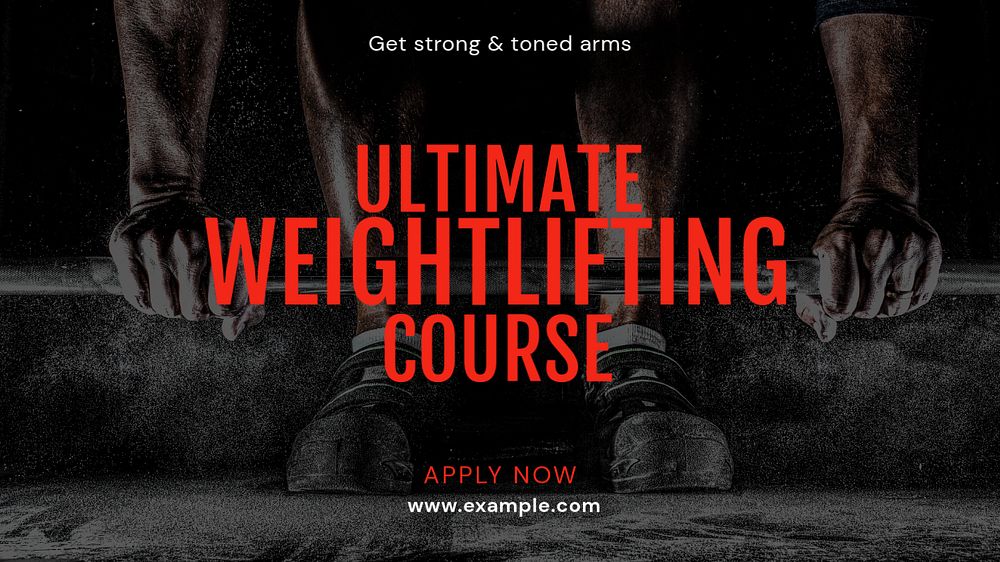 Bodyweight course blog banner template, editable text