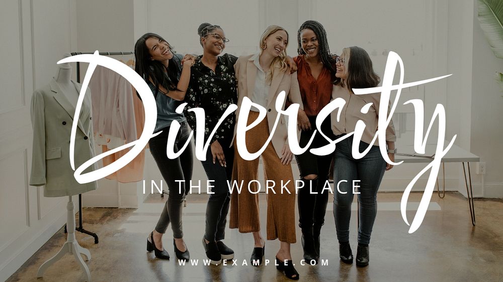 Diversity in workplace blog banner template, editable text