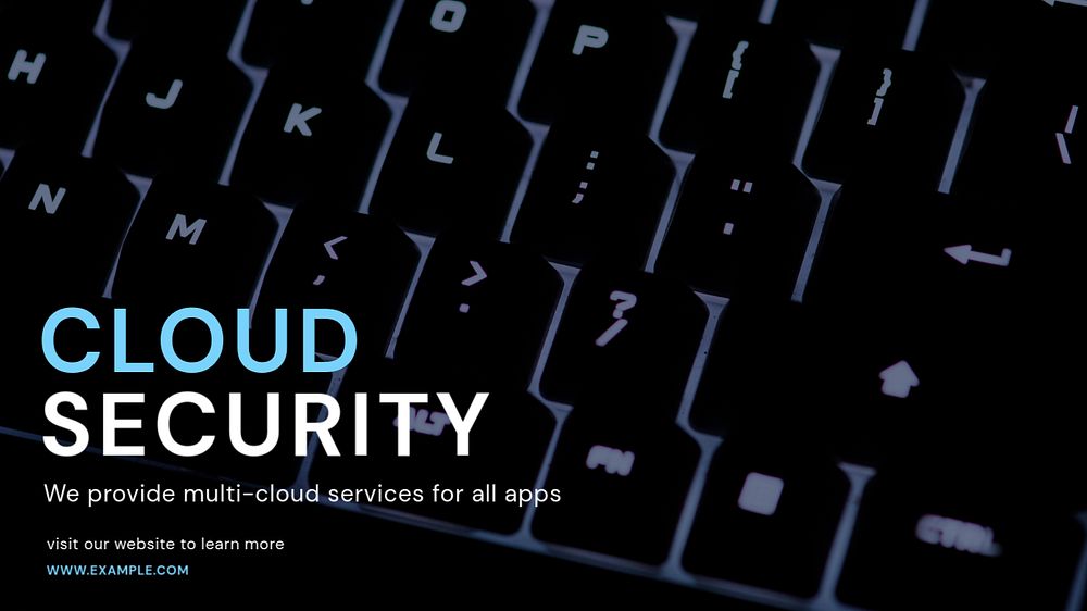 Cloud security blog banner template, editable text