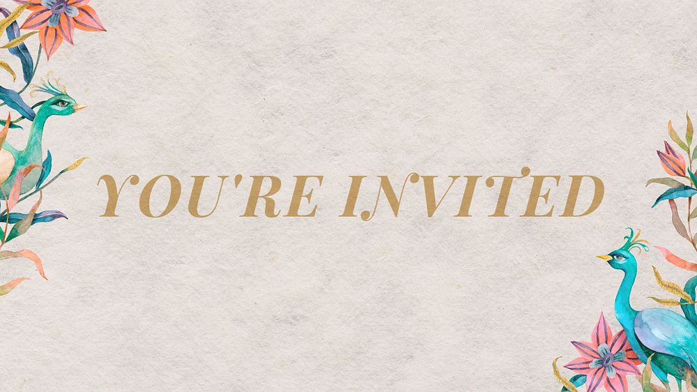 You're invited blog banner template, editable text