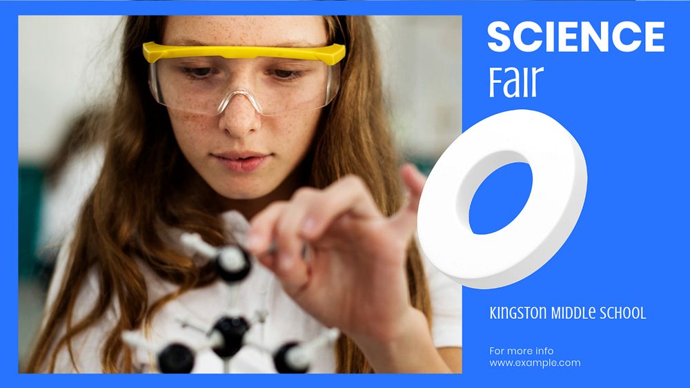 Science Fair  blog banner template, editable text