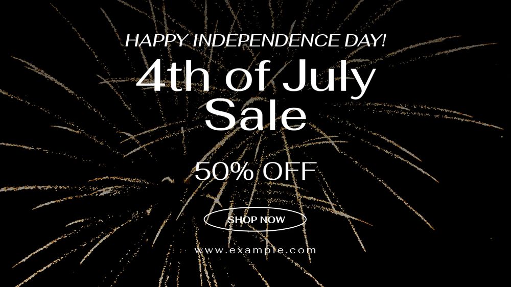 4th of July sale blog banner template, editable text
