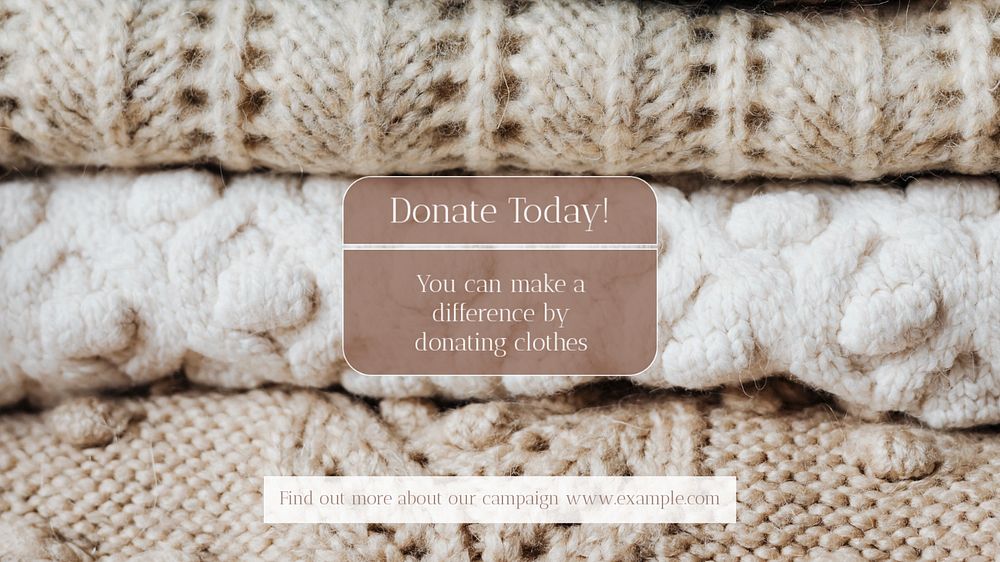 Donate clothes  blog banner template, editable text