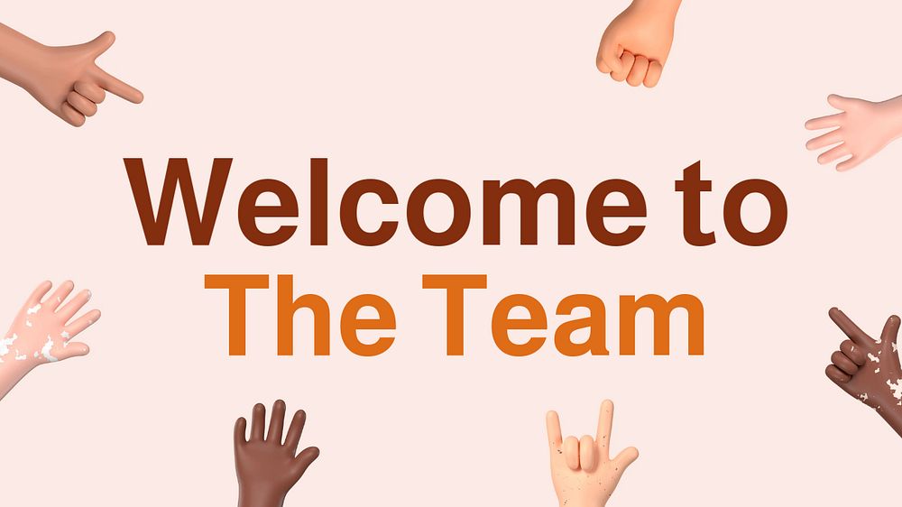 Welcome to the team blog banner template, editable text