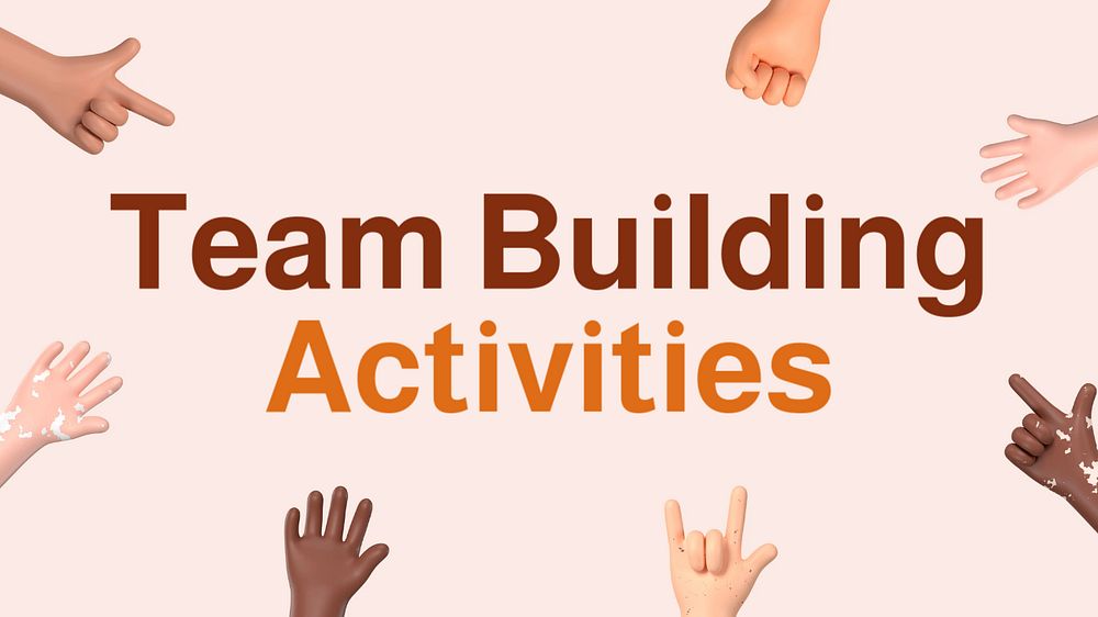 Team building activities blog banner template, editable text