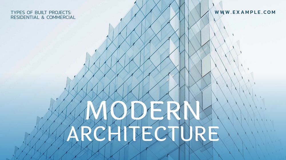 Modern architecture blog banner template, editable text