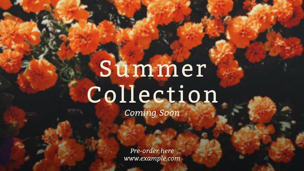 Summer collection blog banner template, editable text