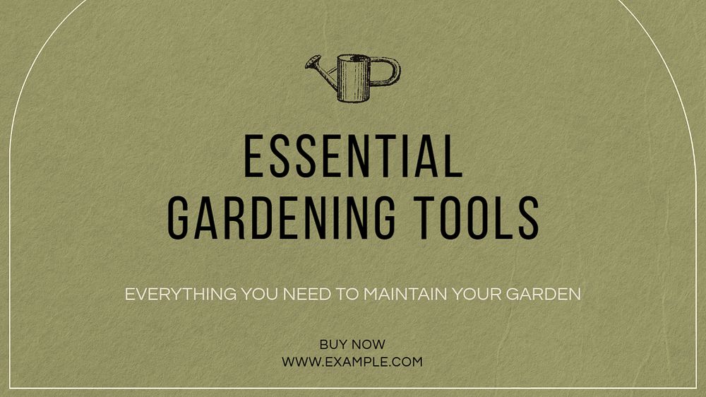 Gardening tools blog banner template, editable text