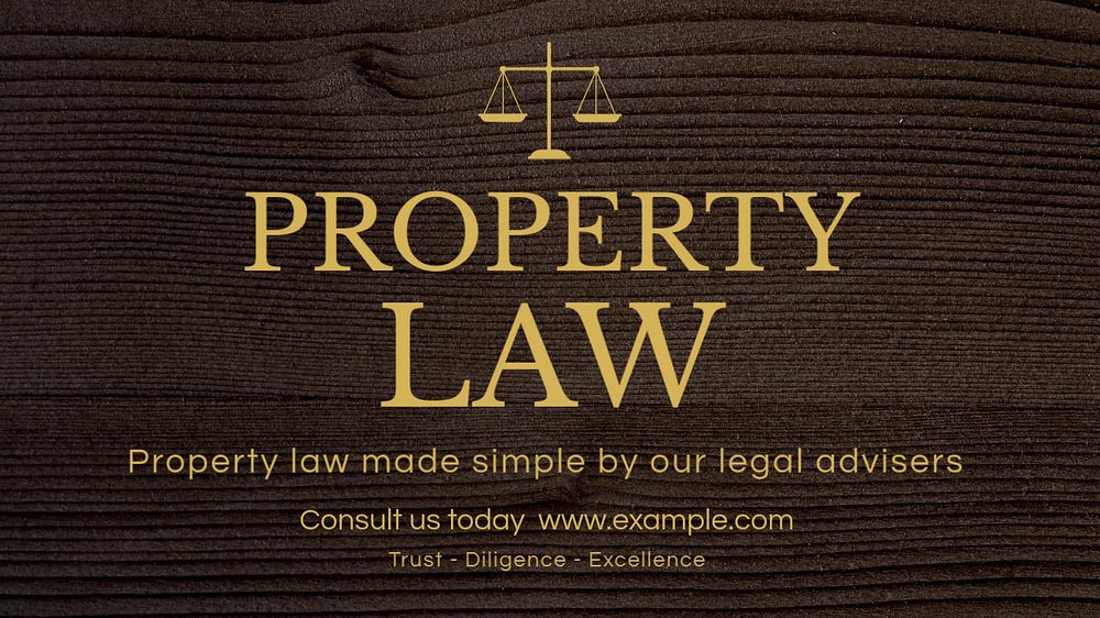 Property law blog banner template, editable text