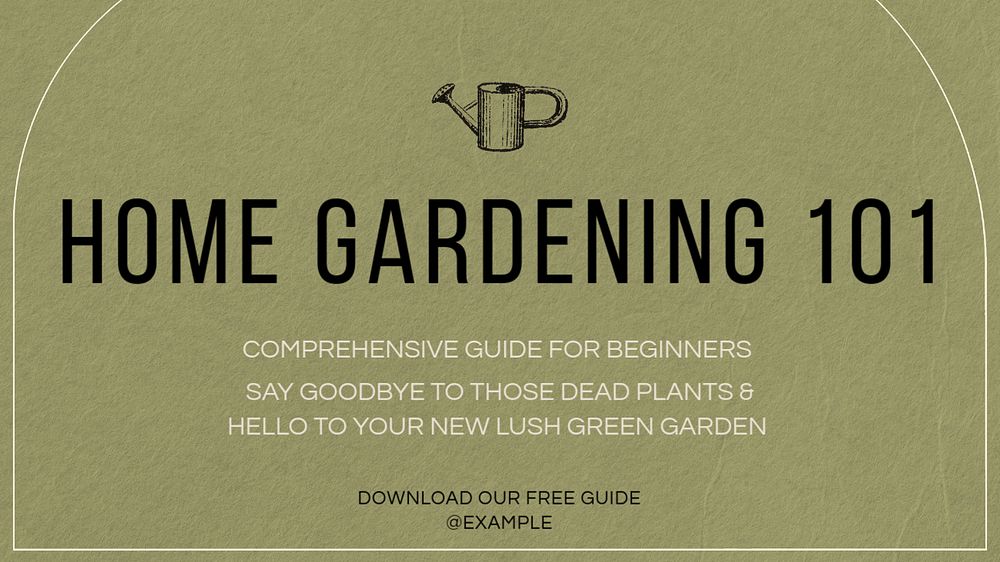 Home gardening blog banner template, editable text