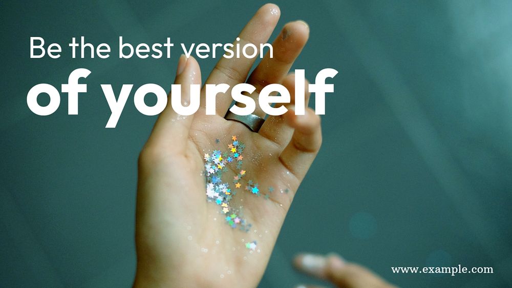 Be the best version of yourself blog banner template, editable text