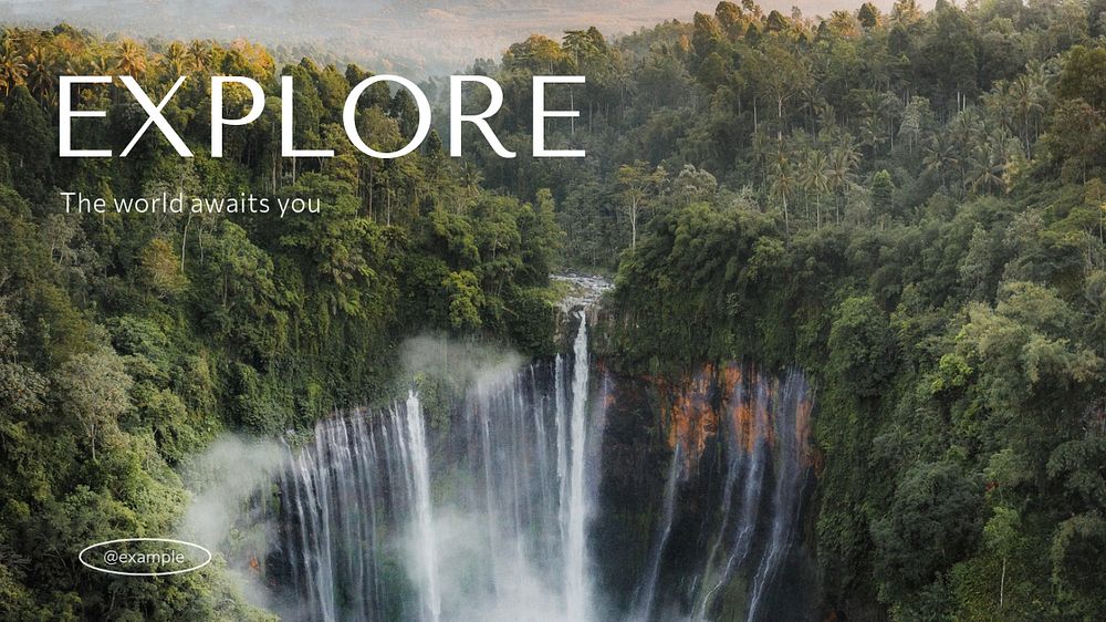 Explore the world blog banner template, editable text