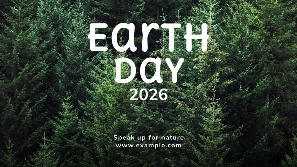 Earth day  blog banner template, editable text
