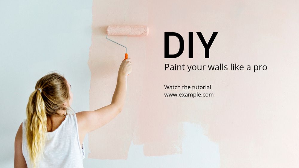 DIY blog banner template, editable text