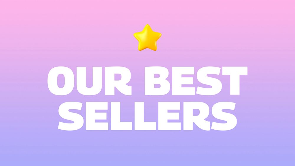 Our best sellers blog banner template, editable text