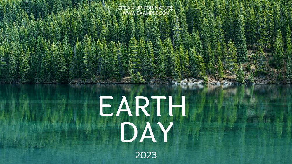 Earth day blog banner template, editable text