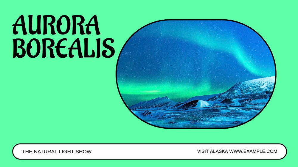 Visit Alaska  blog banner template, editable text