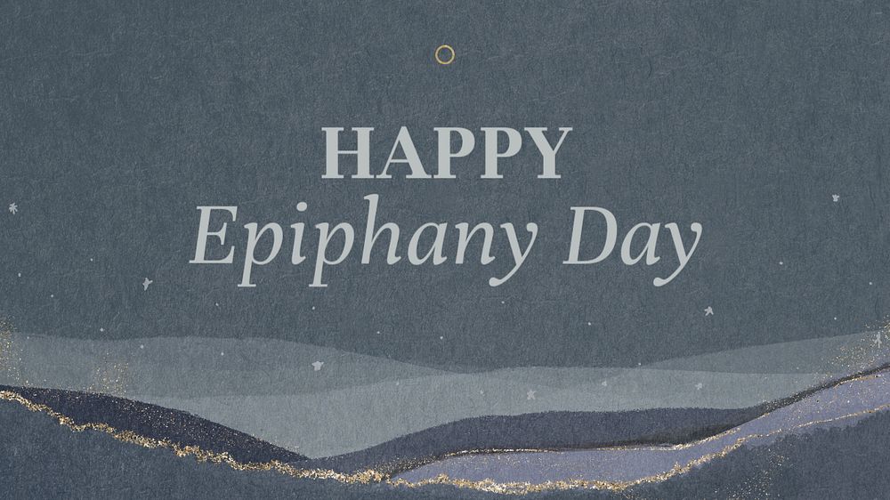 Happy Epiphany Day blog banner template, editable text