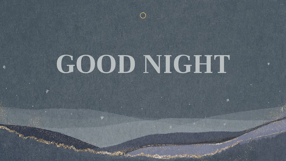 Good night blog banner template, editable text