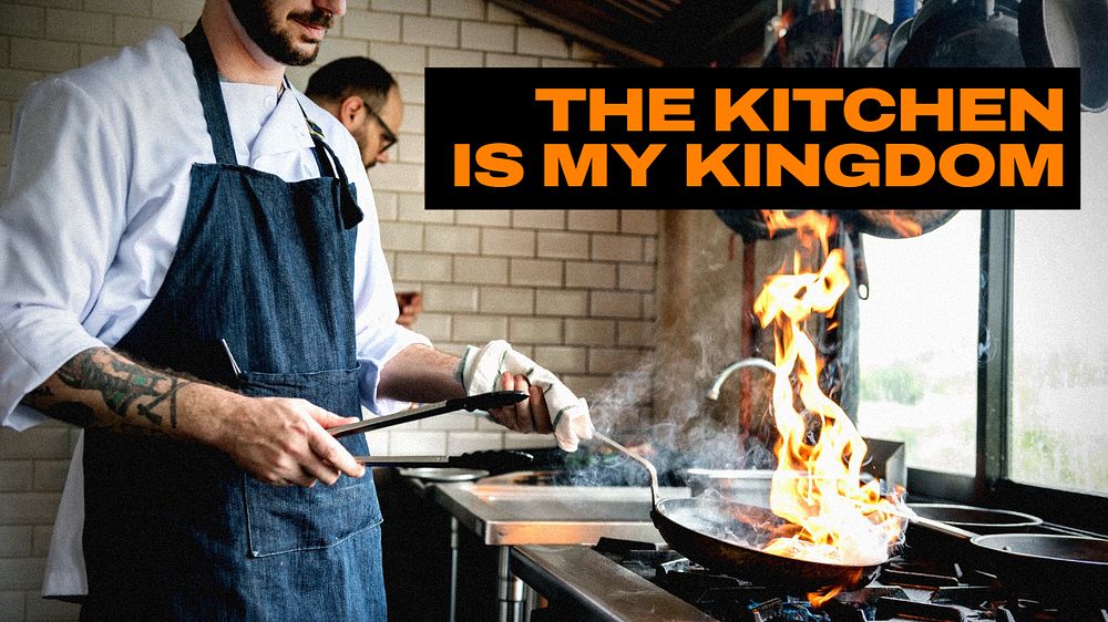 Quote for kitchen blog banner template, editable text