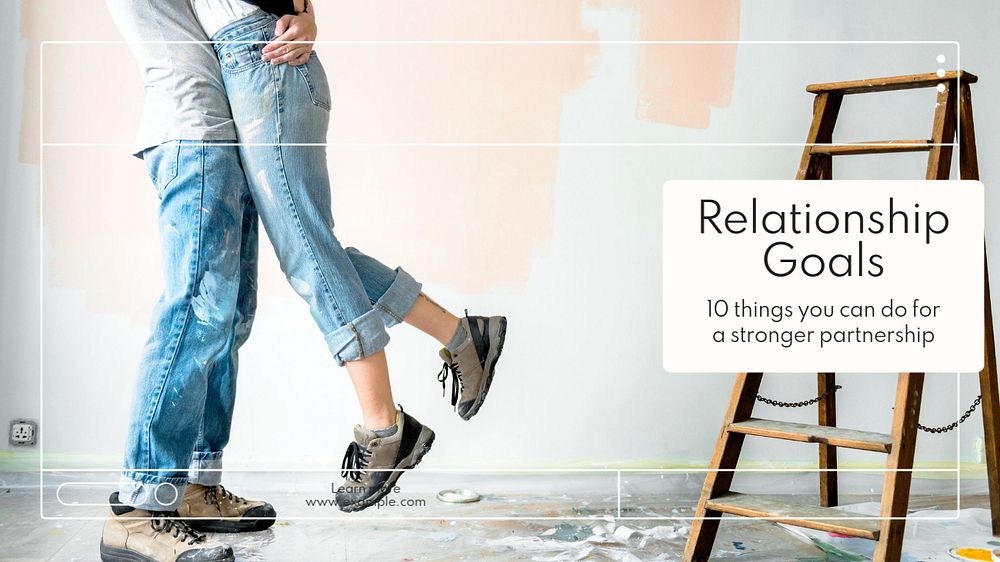 Relationship goals  blog banner template, editable text