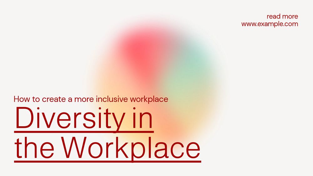 Workplace diversity blog banner template, editable text