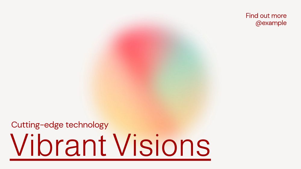 Vibrant visions blog banner template, editable text