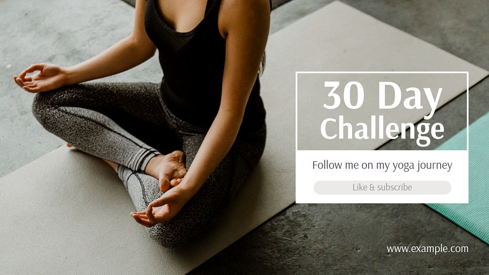 30 day challenge  blog banner template, editable text