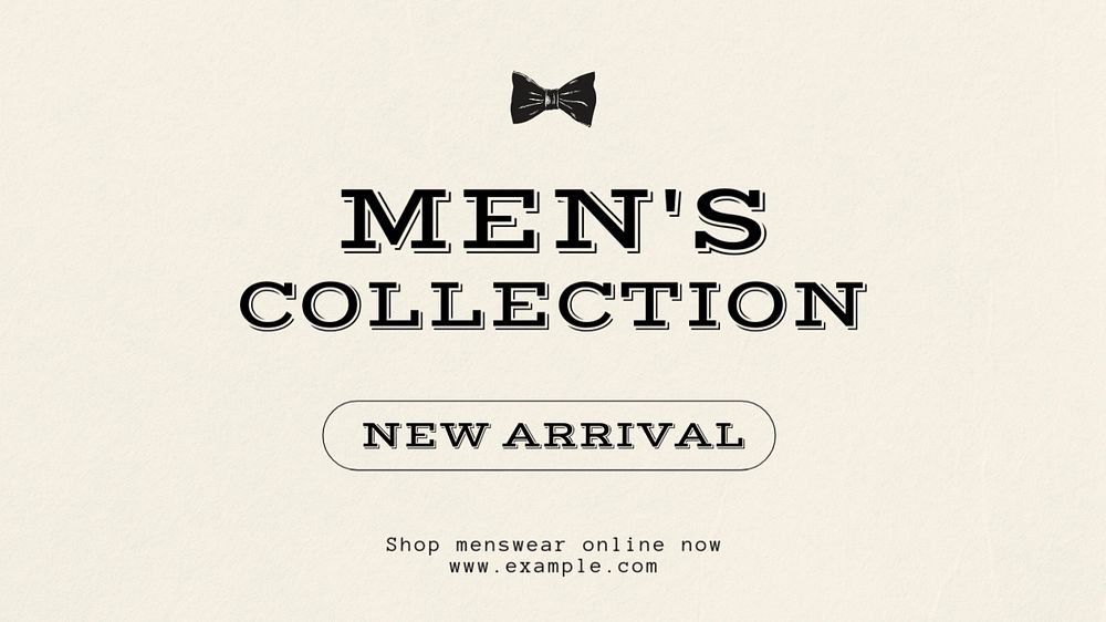 Men's collection template for Instagram post blog banner template, editable text