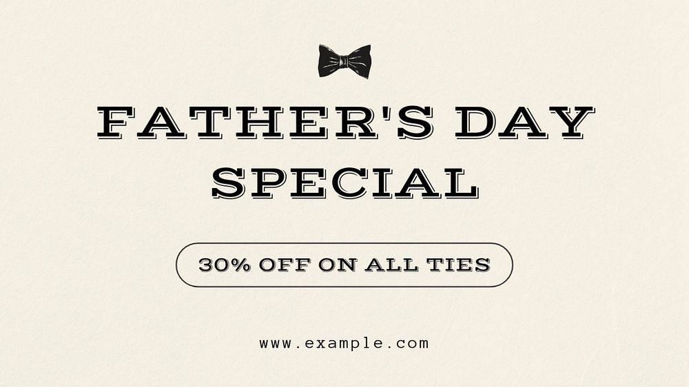 Father's day blog banner template, editable text