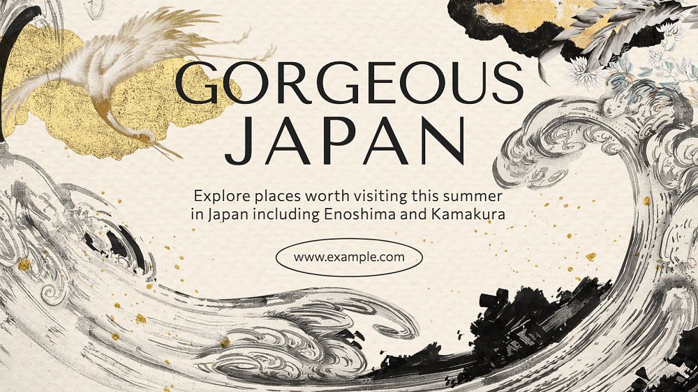 Japan travel ads blog banner template