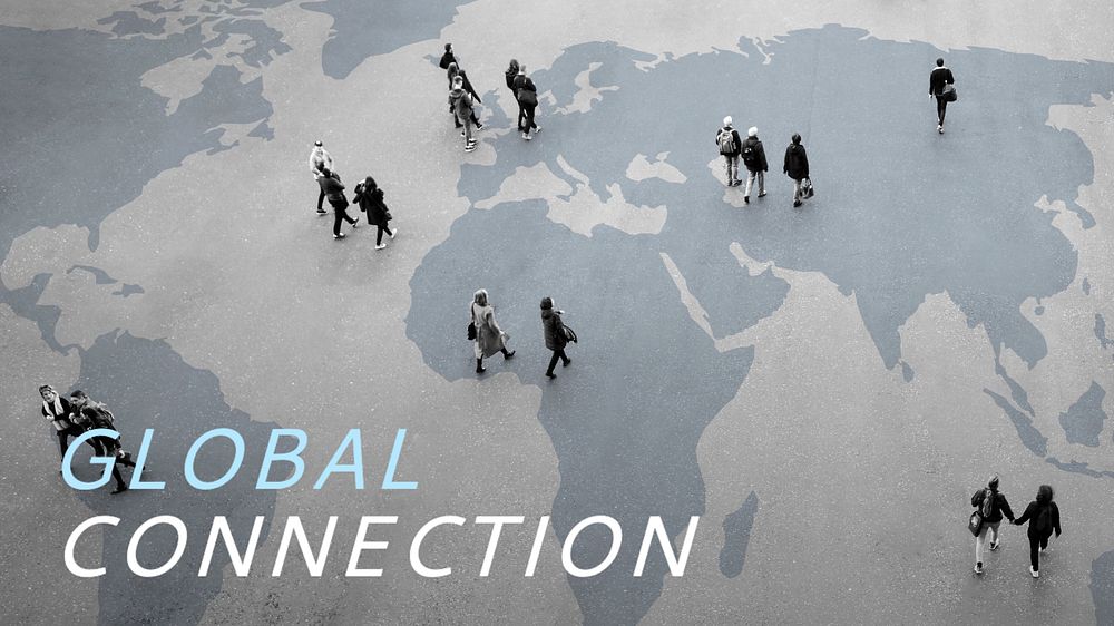 Global connection blog banner template, editable text