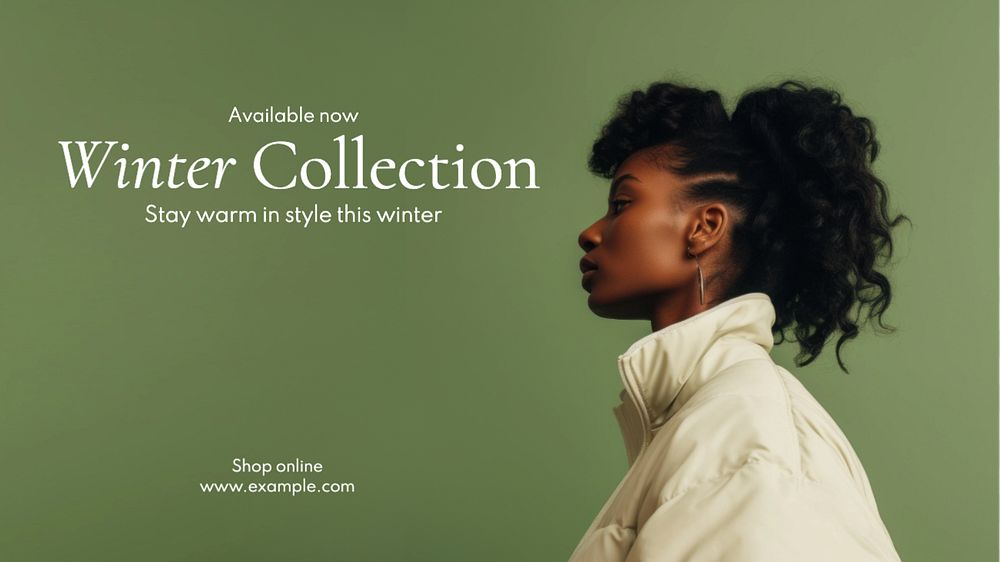 Winter collection blog banner template