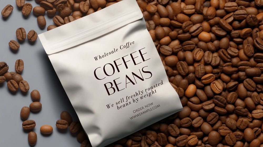 Coffee beans blog banner template