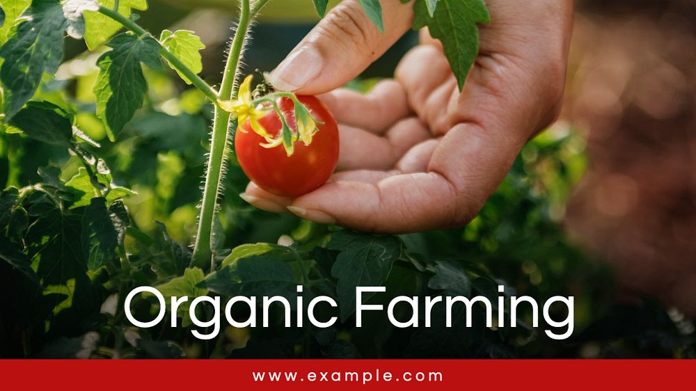 Organic farming blog banner template, editable text