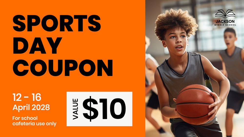 Sports day coupon template