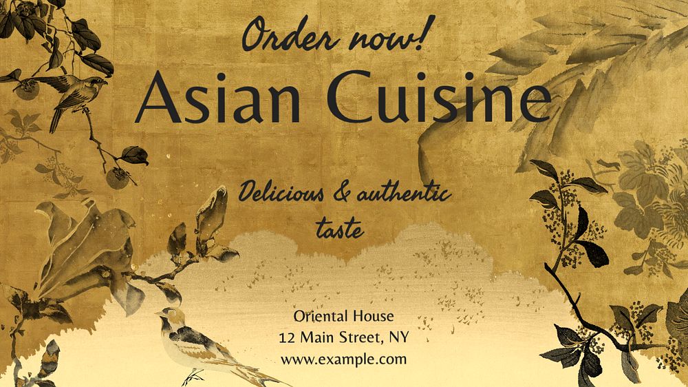 Asian cuisine blog banner template