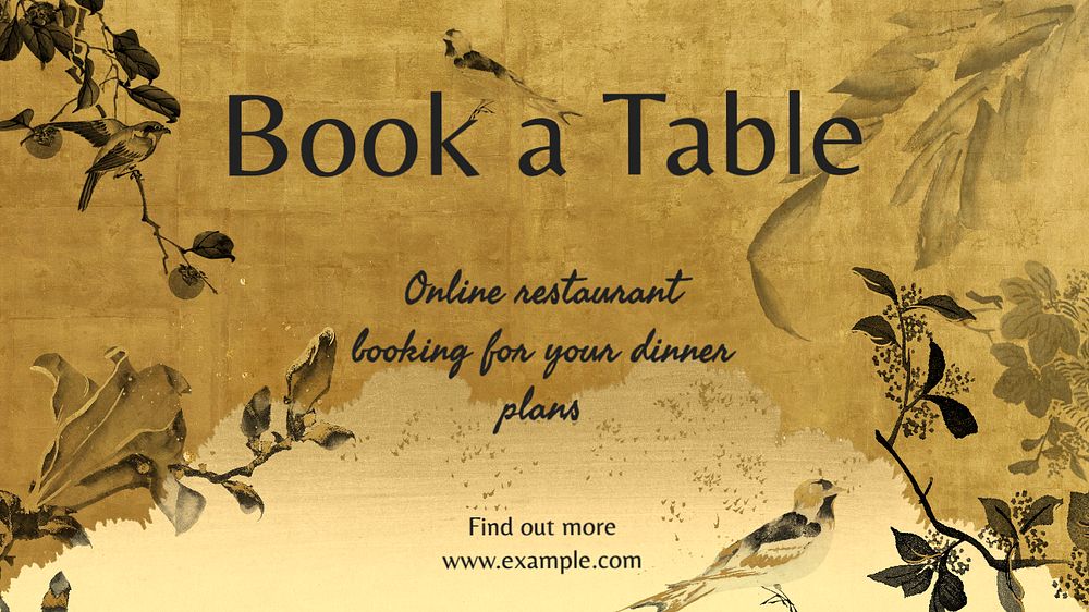 Book a table blog banner template