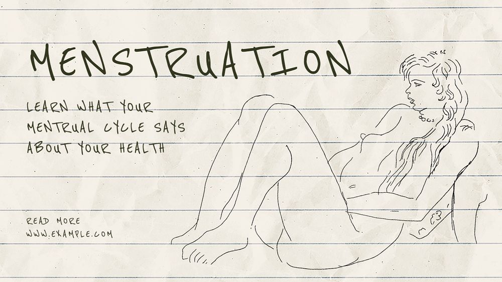 Menstruation blog banner template