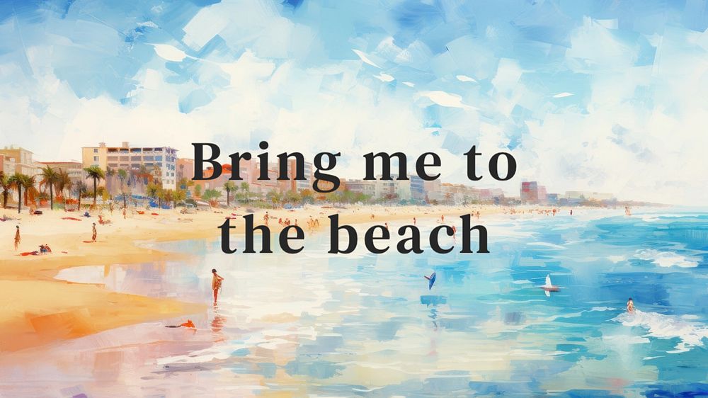 Beach quote blog banner template