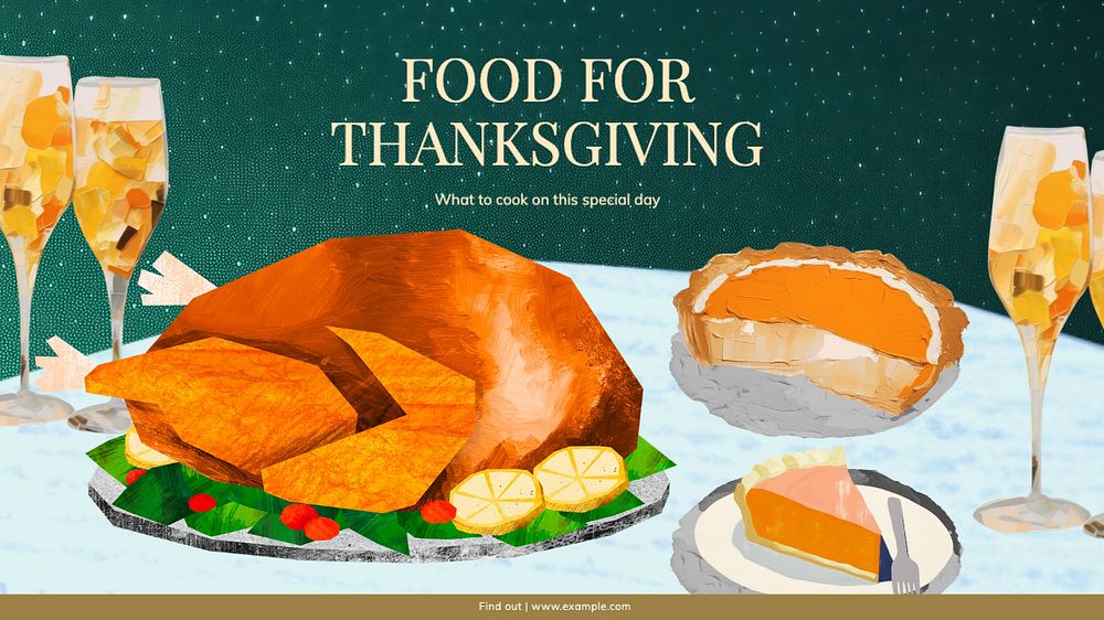 Thanksgiving food blog banner template