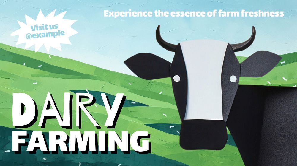 Dairy farming blog banner template