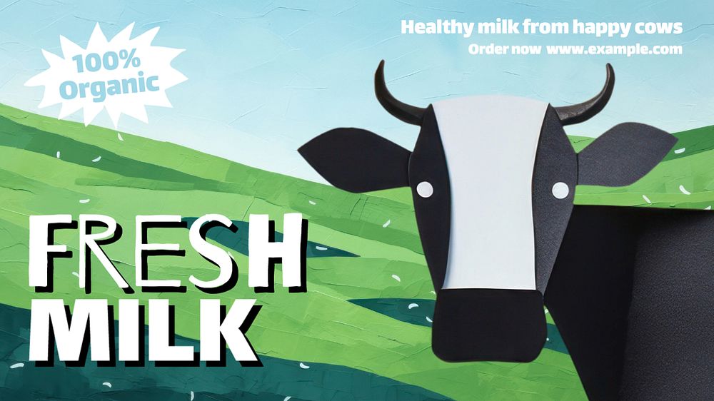 Fresh milk blog banner template