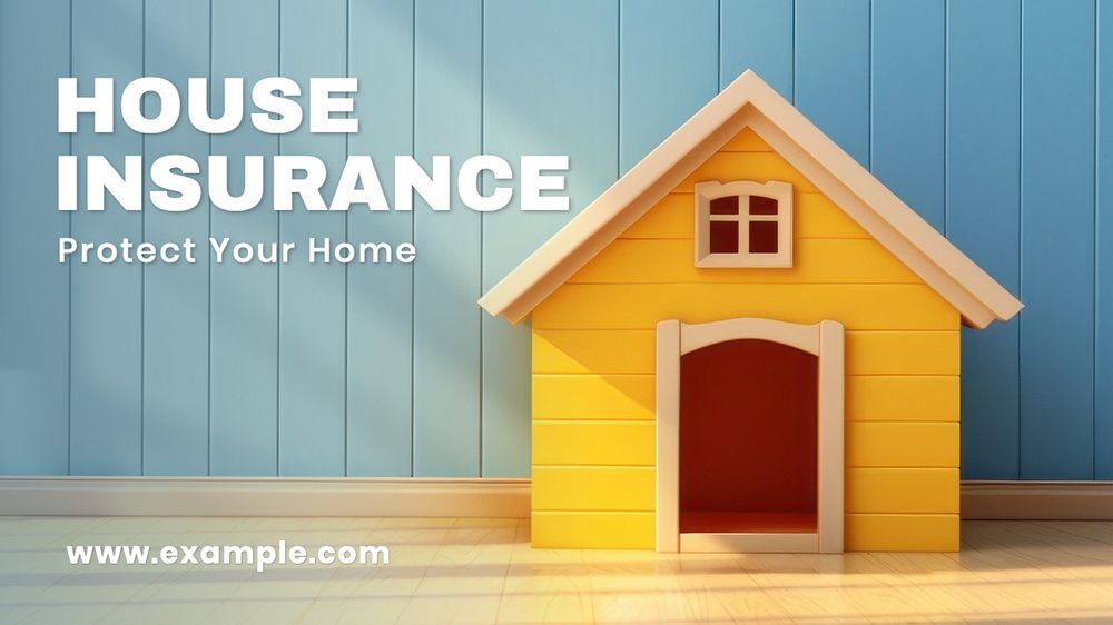 House insurance blog banner template, editable text