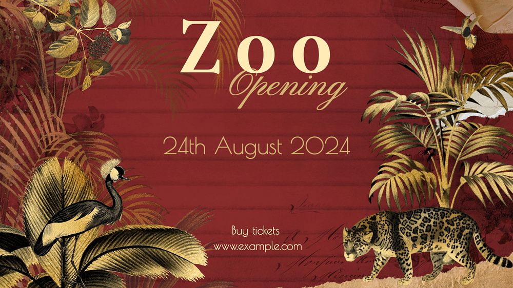 Zoo opening blog banner template