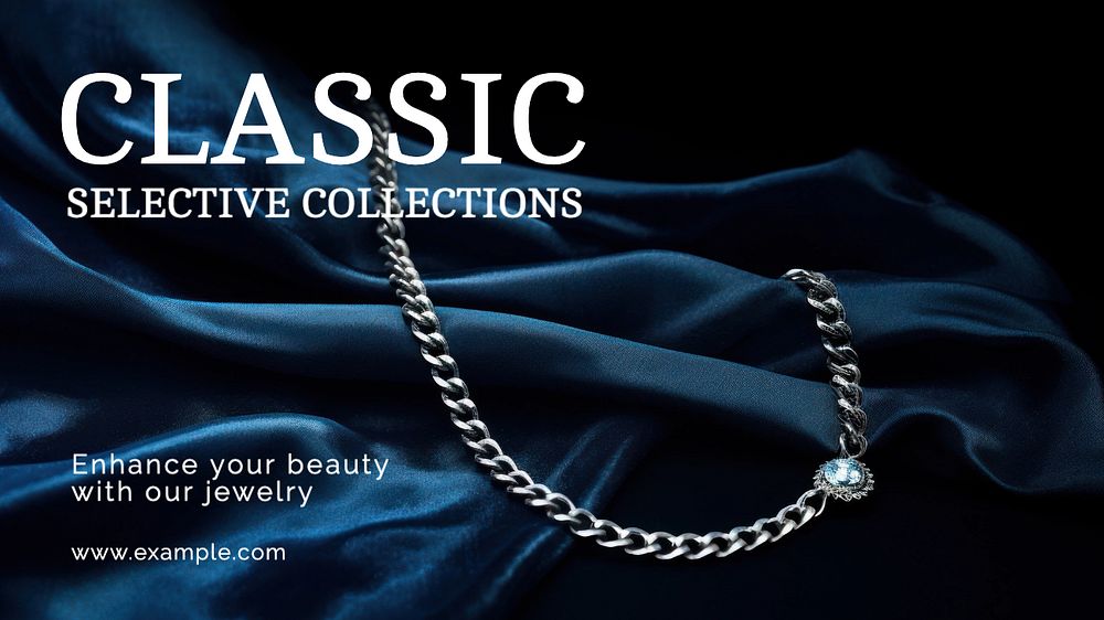 Jewelry collection blog banner template