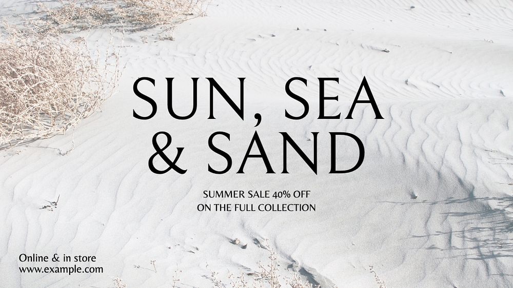 Summer sale blog banner template