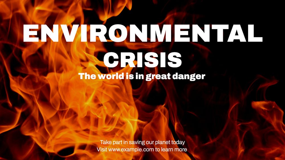 Environmental crisis blog banner template